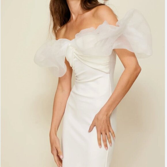 NWT Line & Dot Starlet Midi Dress in Ivory size medium - Picture 1 of 7